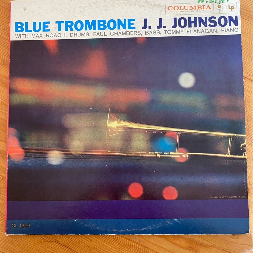 Columbia Blue J.J. Johnson Trombone Vinyl record.